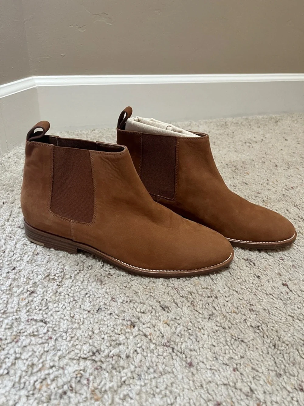Jenni Kayne | NWOB Oiled Leather Chelsea Boot in Walnut - Size IT 40